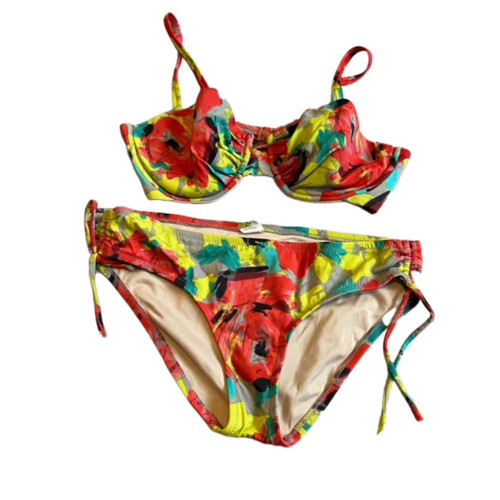 Women's J.Crew Bikini Swimsuit XS Red Green